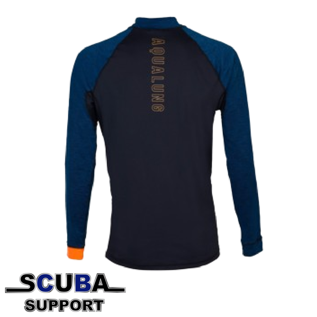 Aqualung Rashguard Slim Fit Long Sleeve Men Black/Blue