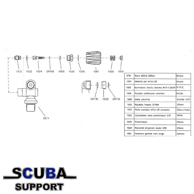 DirZone Tank valve service kit Pillar valve