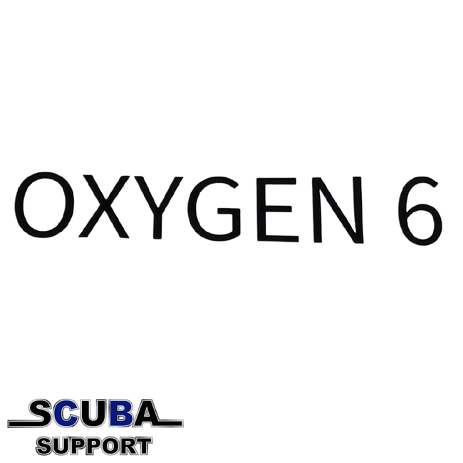 Scuba Support Oxygen6 Sticker 16,5cm x 4,5cm