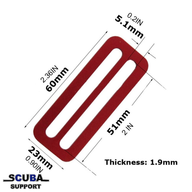 Scuba Support Colored aluminum weightkeeper