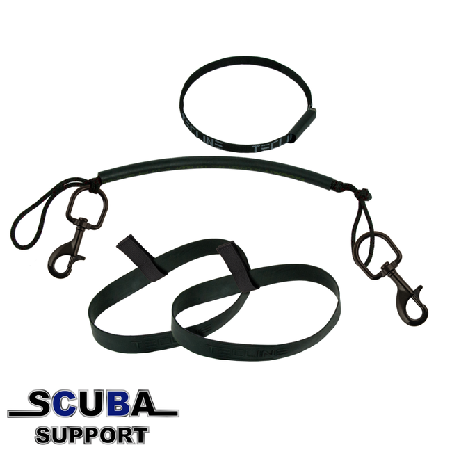 Tecline Stage rigging kit, bolt snaps 120mm, rubber bands