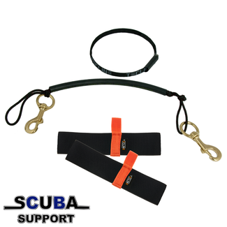 Tecline Stage rigging kit, bolt snaps 120 mm, elastic bands