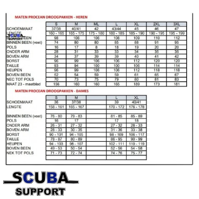 Procean Droogpak Technical Ladies droogpak