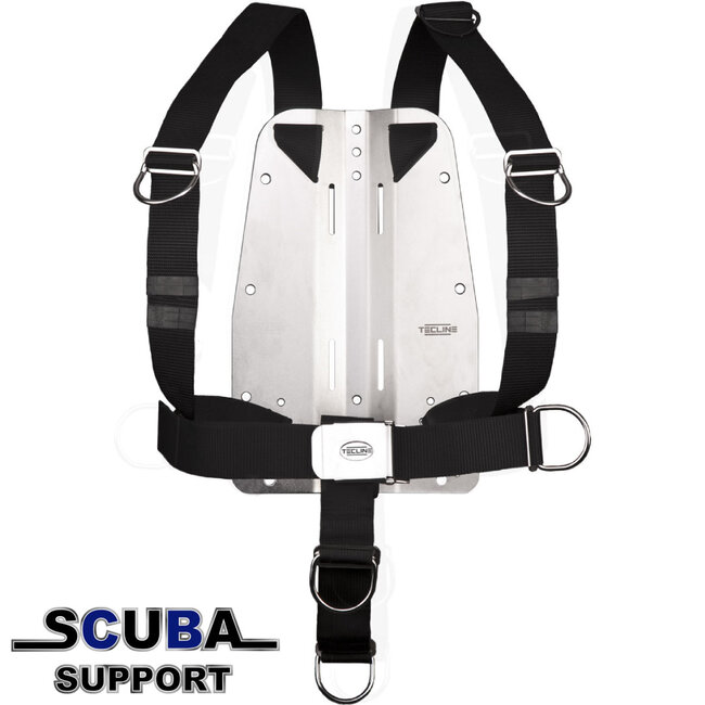 Tecline Harness DIR standrad webbing, 6 mm SS backplate, weight 5,0 kg