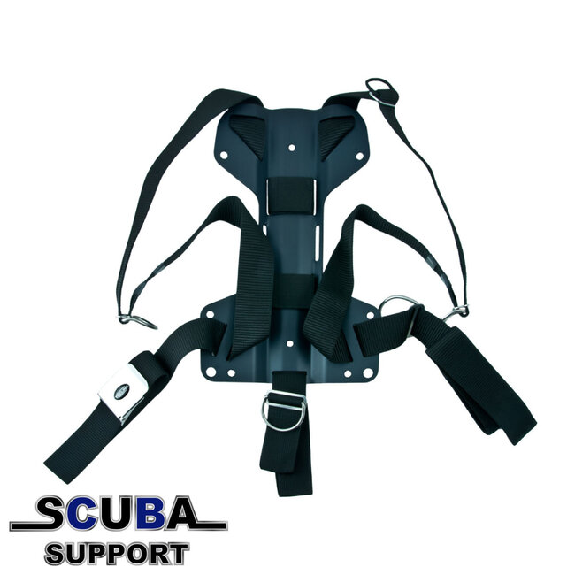 Tecline Harness DIR standard webbing, 3 mm aluminum backplate H MINI 0,91 kg