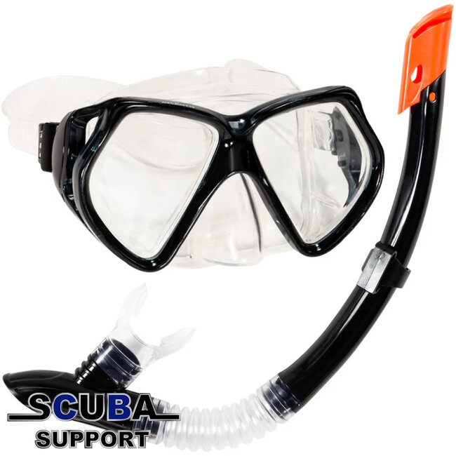 Atlantis Andros Black Snorkelset
