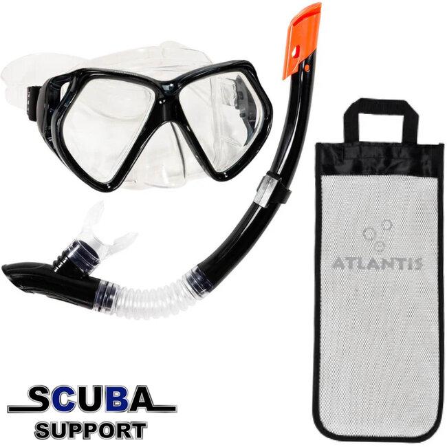 Atlantis Andros Black Snorkelset