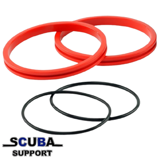 RoLock Set of two red rings with O- rings