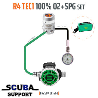 Tecline Regulator R4 TEC1 100% O2 M26x2 with SPG, stage set