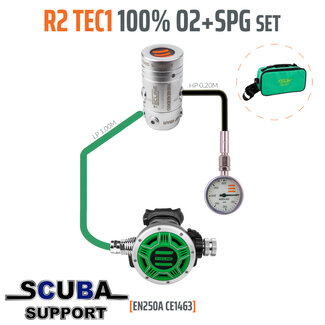 Tecline Automatenset R2 TEC1 100% O2 M26x2 with SPG, stage set