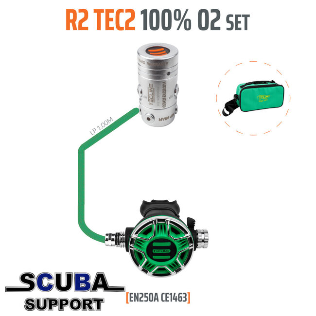 Tecline Automatenset R2 TEC2 100% O2 M26x2, stage set