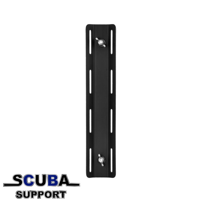 Tecline Single tank aluminum adapter with screws, black - 7x36cm 270g