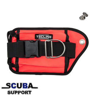 Tecline Double weight pocket, orange, left