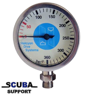 Halcyon Manometer, Master Submersible Pressure Gauge, 0-400 bar