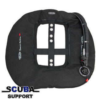 Tecline Donut 22 Special Edition Rebreather, zwart (22kg/50lbs) - customize IFLP hose length