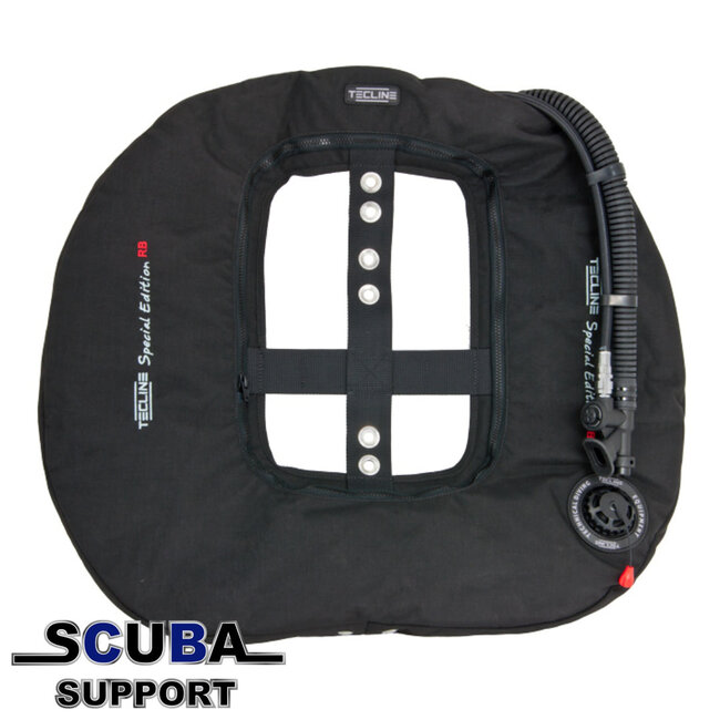 Tecline Donut 22 Special Edition Rebreather, zwart (22kg/50lbs) - customize IFLP hose length