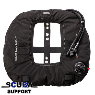 Tecline Donut 22 Special Edition Rebreather II, black/red (22kg/50lbs) - customize IFLP hose length