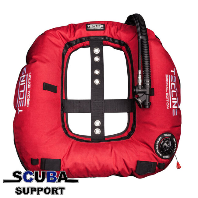 Tecline Donut 22 Special Edition Rebreather II, black/red (22kg/50lbs) - customize IFLP hose length