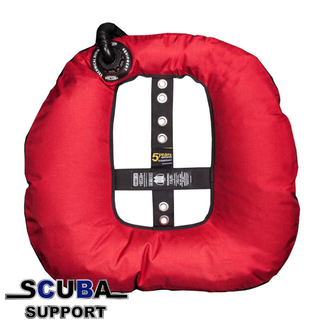 Tecline Donut 22 Special Edition Rebreather II, black/red (22kg/50lbs) - customize IFLP hose length