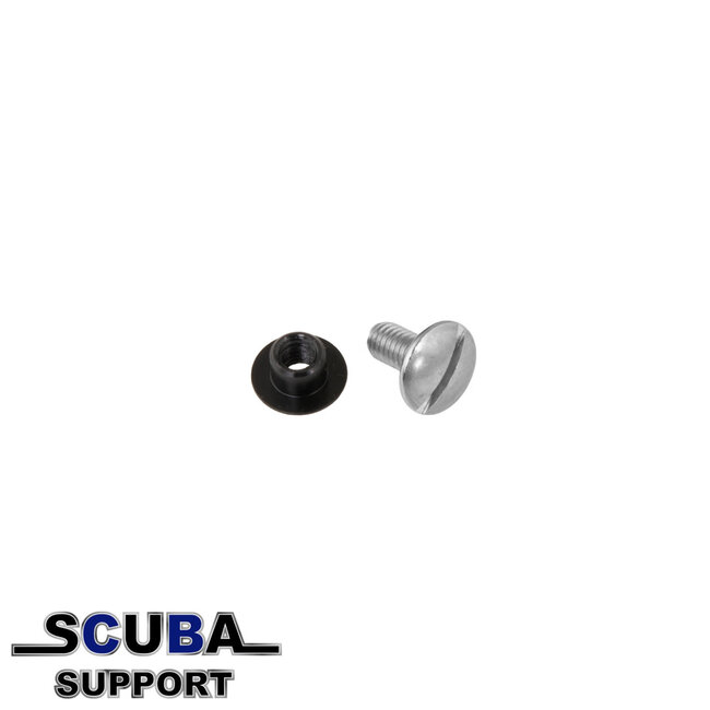 Tecline SS bout (12 mm long) met delrin moer