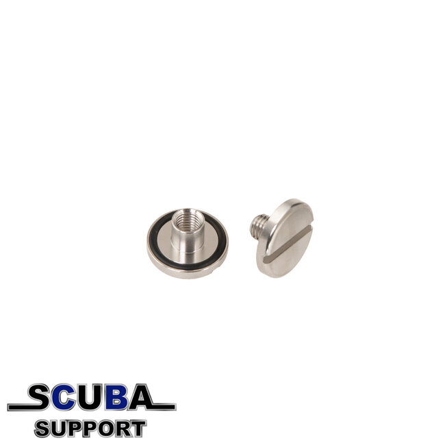 Tecline SS moer and bout with o-ring short (10 mm)