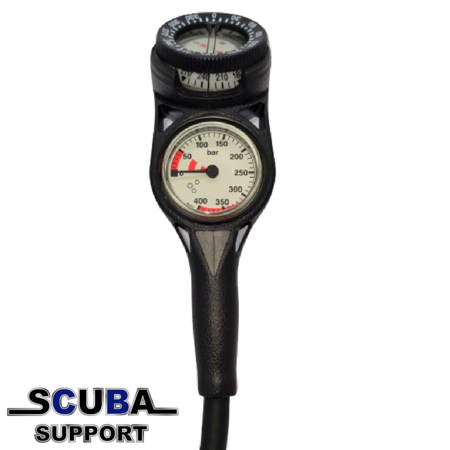 Scuba Support Console Combo3 Manometer 400 bar + Kompas + Diepte meter 70M