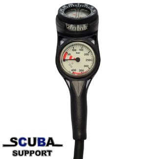 Scuba Support combo2 - Pressure Gauge 400 bar + Compass