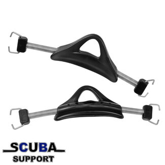 Tecline SS spring straps for JetStream fins, black