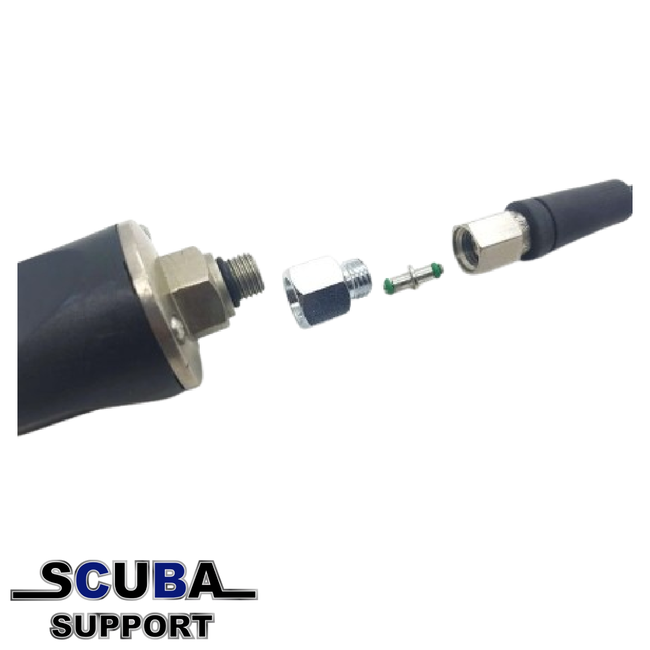 Trident Adapter for HP hose to mini pressure gauge 7/16