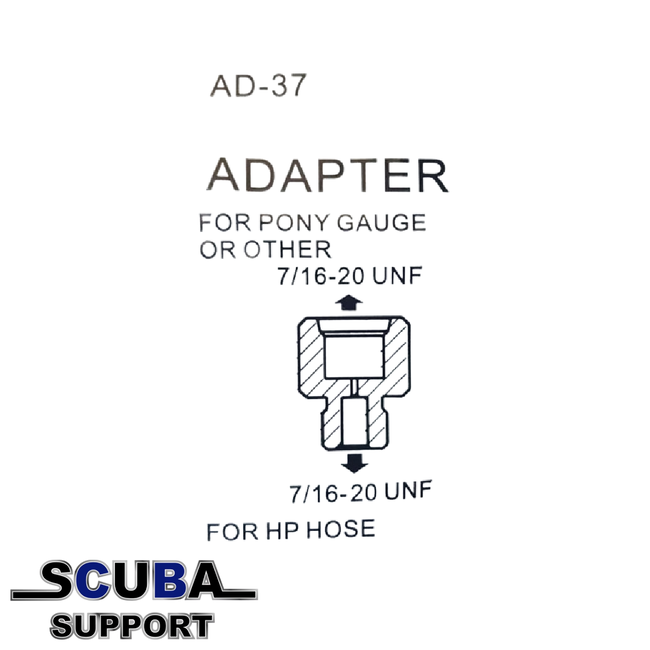 Trident Adapter voor HP-slang naar minimanometer 7/16