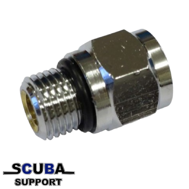 Scuba Support Adapter  1/2M x 3/8F UNF