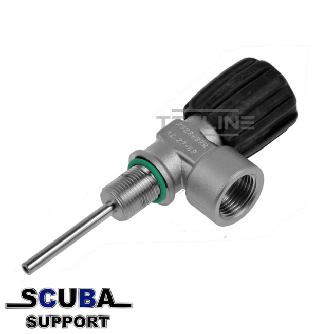 Tecline Mono valve for 0,85L alu tanks, M 18x1,5, 232 bar - Viton