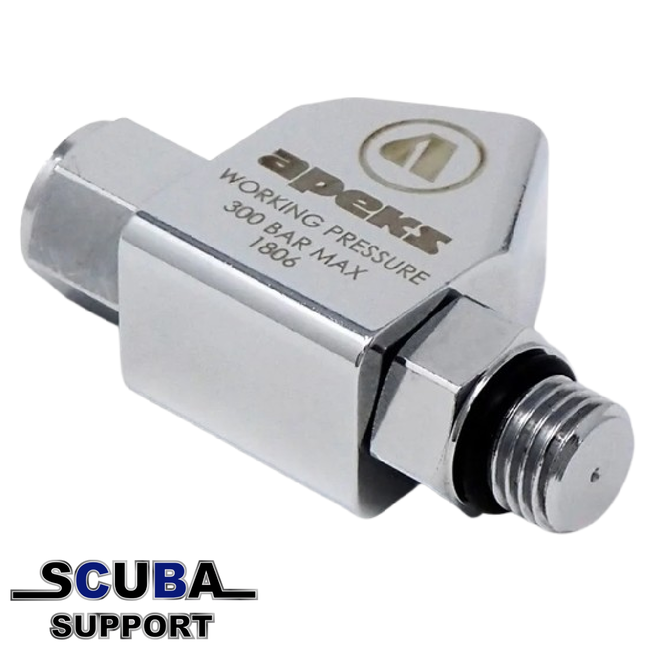 Apeks Adapter Voor 2 Hogedrukpoorten Apeks AP0905K