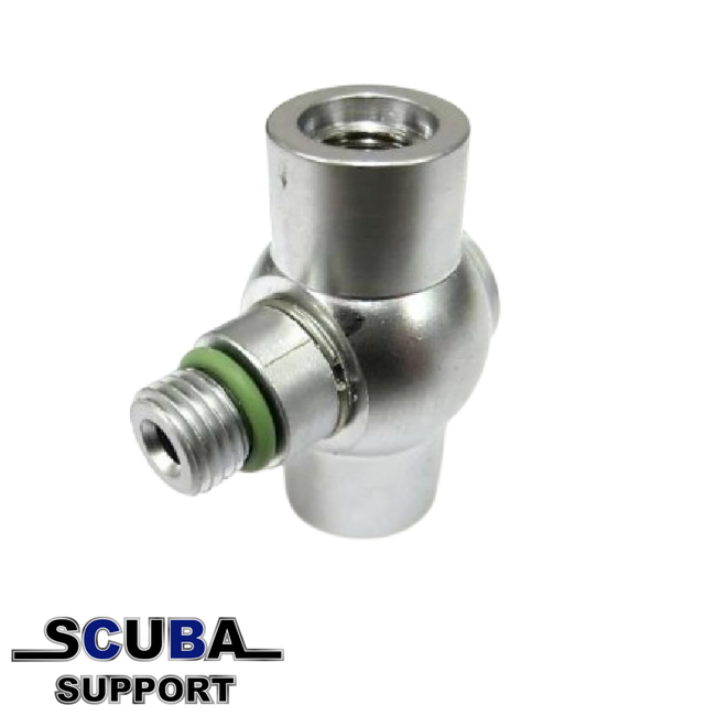 Beaver 1st Stage 90 Degree LP Hose Double T-Adapter 3/8" UNF