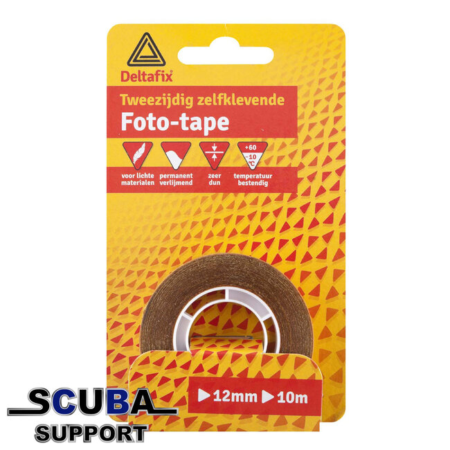 Scuba Support Adhesive tape double-sided / thin transparent 10 m x 12 mm