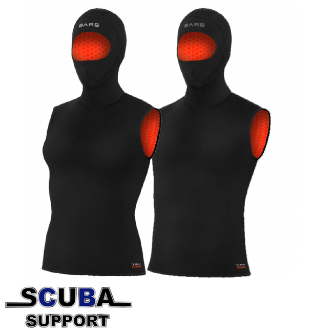 Bare 5mm Ultrawarmth Hooded Vest Black