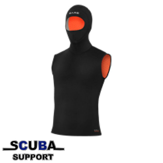 Bare 5mm Ultrawarmth Hooded Vest Black