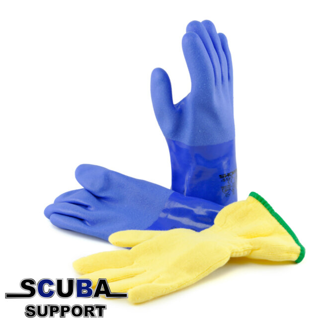 RoLock Blue dry gloves with seperate inner gloves