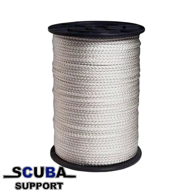 Scuba Support Caveline UHMWPE / Dyneema 100 mtr / 1.5 mm white (Extremely strong)