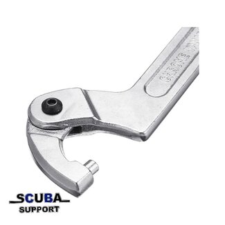Scuba Support Verstelbare haaksleutel / C spanner tool 32-76 (pin 6mm)