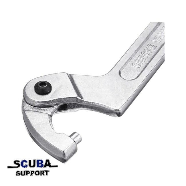 Scuba Support Verstelbare haaksleutel / C spanner tool 32-76 (pin 6mm)
