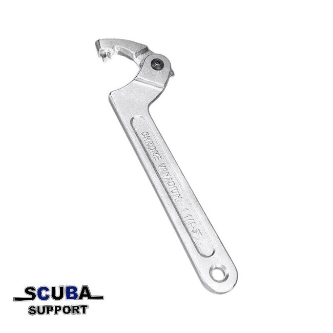 Scuba Support Verstelbare haaksleutel / C spanner tool 32-76 (pin 6mm)