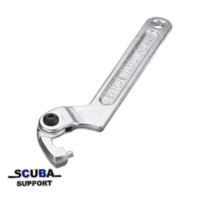 Scuba Support Verstelbare haaksleutel / C spanner tool 32-76 (pin 6mm)
