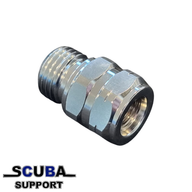 Scuba Support Slang Adapter 9/16" Male naar 3/8" Female