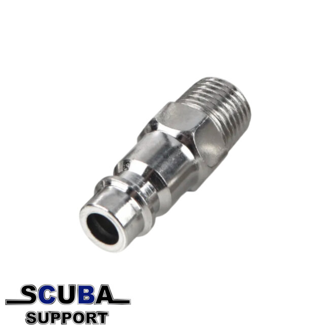 Scuba Support Euro Insteeknippel 1/4 inch Uitwendig