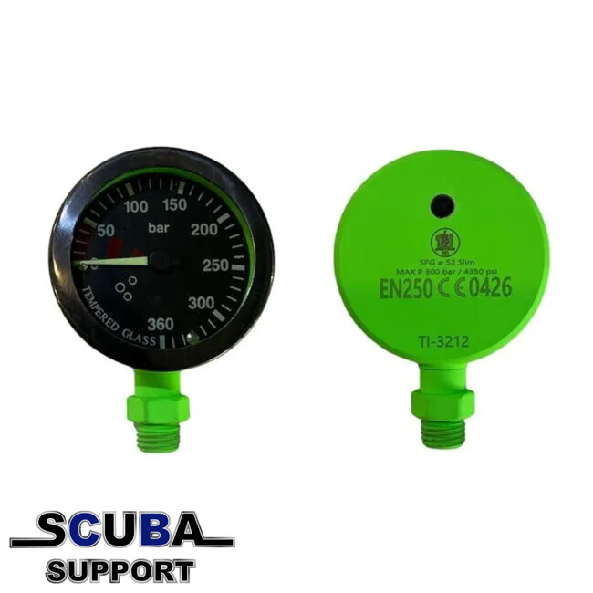 Atlantis Tech Pressure Gauge 52 mm – PVD – Black Dial – 400 bar