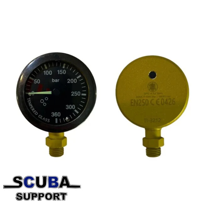Atlantis Tech Pressure Gauge 52 mm – PVD – Black Dial – 400 bar