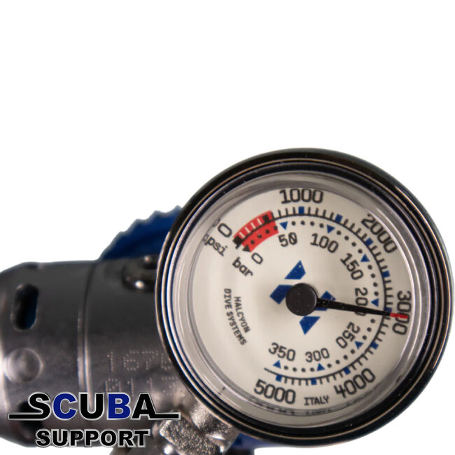 Halcyon Stage duikmanometer (Dubbele schaal PSI/BAR)