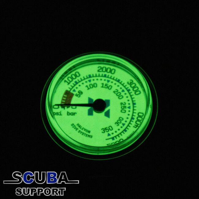 Halcyon Stage duikmanometer (Dubbele schaal PSI/BAR)