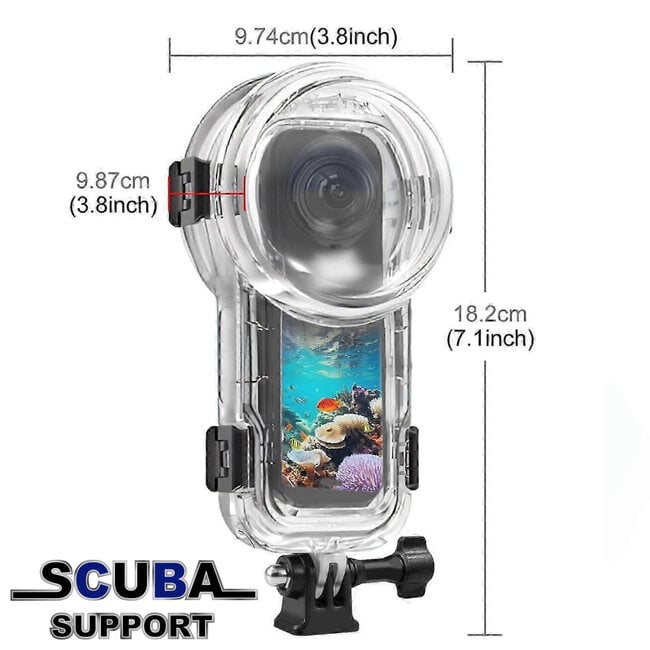 Scuba Support Invisible Dive Case for Insta 360 X5